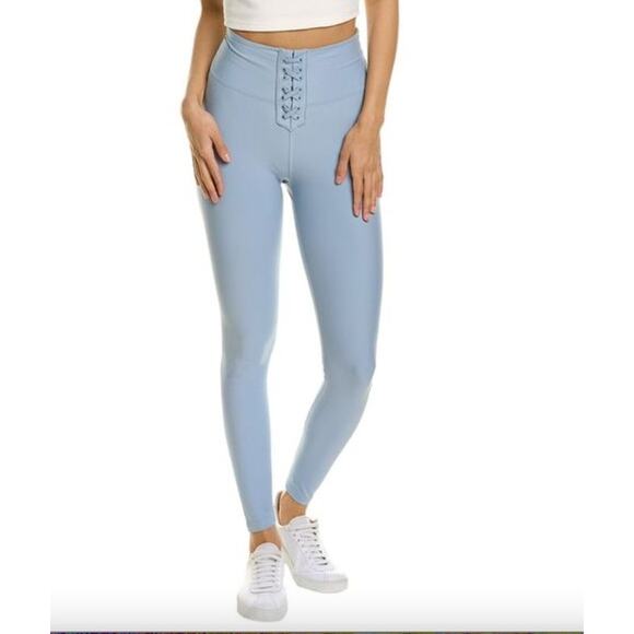 Revolve WEWOREWHAT Dusty Blue Lace Up Front Legging Size Small - Picture 1 of 8
